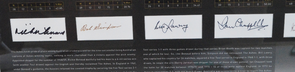 A signed Australian cricket captains' montage inscribed "The All Conquering Ashes Captains Masters - Image 2 of 3