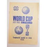 1966 Football World Cup; tournament programme, produced in Romania prior to the competition,