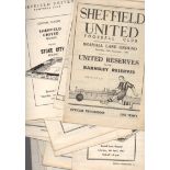 Sheffield United Football Programmes: Home reserve programmes from the 1940s to 1960s (18).