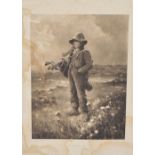 After T.B. BLACKLOCK; golfing lithograph, "The Duffers Caddie" lithograph by C.W. Faulkner Co.