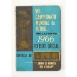 A scarce 1966 Football World Cup Fixture Card, VIII CAMPEONATO MUNDIAL de FUTBOL,