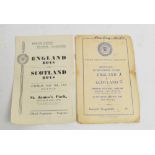 Three England v Scotland International Schools match programmes for 10/5/1947 at Everton,