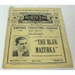 Preston North End v Bolton Wanderers, 17/10/1927, Lancashire Cup match programme.