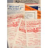 Southampton Football Programmes: Home and away programmes 1946 to 1952 (10).