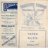 Oldham Football Programmes: Home and away programmes 1954 and 1955 (23).