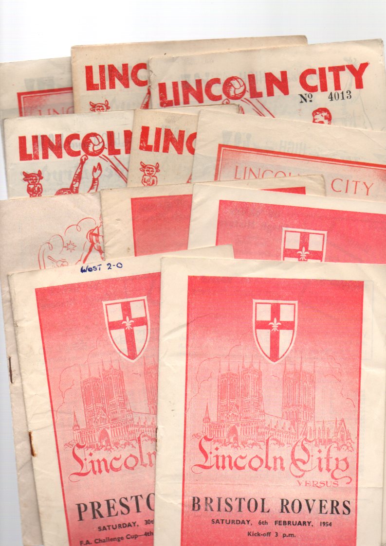 Lincoln City Football Programmes: Home programmes 1948 to 1960 (16).