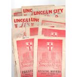 Lincoln City Football Programmes: Home programmes 1948 to 1960 (16).