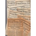 Fulham Football Programmes: Home programmes 1947 and 1948 (8).