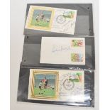 1966 World Cup; a full set of autographs from the eleven England players who played in the final,
