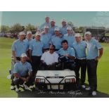 An official 2008 Ryder Cup photograph of Muhammad Ali sitting with (Sir) Nick Faldo and the 12