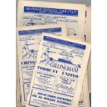 Gillingham Football Programmes: All Home matches from 1947 to 1955 pre league and league (12).