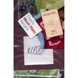 Football: West Ham United books autographs player figures photographs (a box).