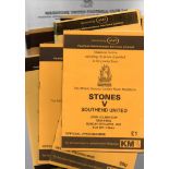 Maidstone Football Programmes: Home football programmes 1991 to 1993 reserves youth first team,
