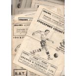 Stockport County Football Programmes: Home programmes 1954 to 1960 (31).