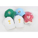 Eleven unused 2010 Ryder Cup golf caps, and an Augusta National Golf Shop golf glove (12).