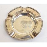 Royal Liverpool Golf Club; a hallmarked silver ashtray, with the R.L.G.C. crest to the centre.