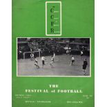 Football Programme: Festival of Football June 4th 1949 featuring Brentford Charlton Chelsea Derby