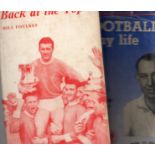 Football: a large box of football related books, many early titles 1950s plus.