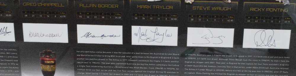 A signed Australian cricket captains' montage inscribed "The All Conquering Ashes Captains Masters - Image 3 of 3