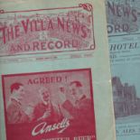 Aston Villa Football Programmes: Home programmes 1927 and 1938 (2).