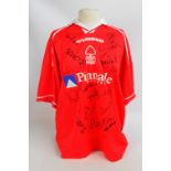 A multi-signed Nottingham Forest shirt.