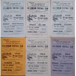 1940s Gillingham Football Programmes: All Home Matches v Oxford University, v Deal Town,