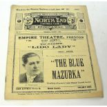 Preston North End v Manchester City, 15/10/1927, match programme.