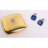 A pair of English FA enamel cufflinks,