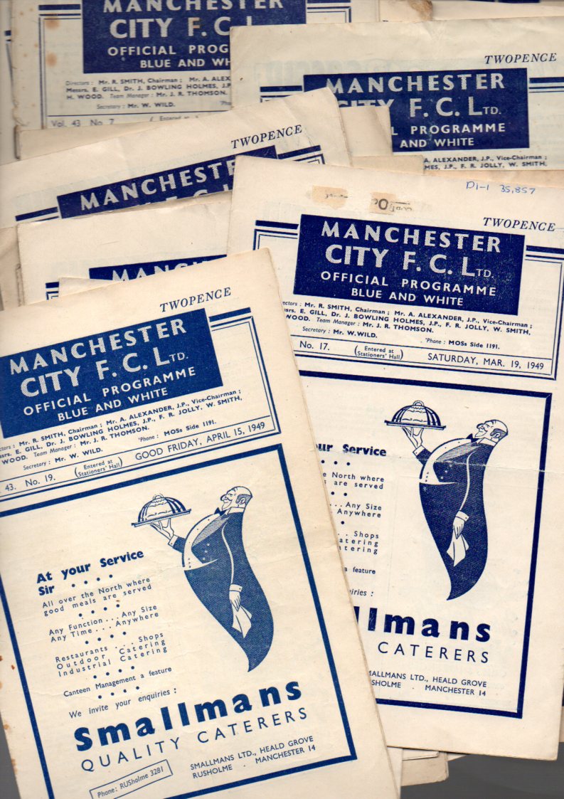 Manchester City Football Programmes: Home issues 1948 and 1949 (25).