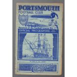 Portsmouth Football Programme: Home programme 1939 against Preston.