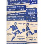 Ipswich Town Football Programmes: Home programmes 1954 to 1959 (39).