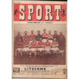 Football: Sport magazines, bound sets from April 1949 to October 1951, 3 volumes.
