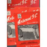 Arsenal Football Programmes: Home programmes 1949 and 1950 (47).