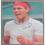 RAFAEL NADAL; an autographed tennis photograph of 'Rafa',