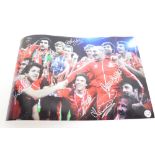 A large Nottingham Forest photograph of players celebrating winning the European Cup,