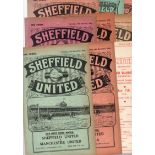 Sheffield United Football Programmes: Home reserve programmes from the 1920s and 1930s (9).