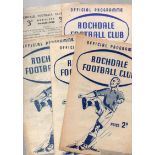 Rochdale Football Programmes: home programmes 1948 to 1970 (40).