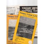 Torquay Football Programmes: Home programmes 1947 to 1970 (25).