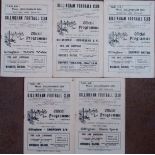 1940s Gillingham Football Programmes: All Home Matches v Yeovil Town, v Gravesend & Northfleet,