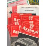 Arsenal Football Programmes: Home and away programmes 1958 to 1980s,