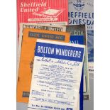 Preston North End Football Programmes: Away programmes 1953 to 1959 (33).