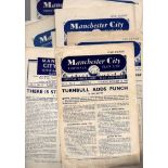 Manchester City Football Programmes: Reserve home programmes 1950 and 1951 (13).