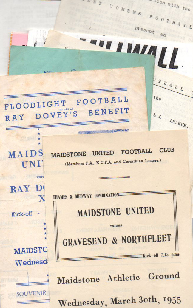 Maidstone Football Programmes: Ladies and men's football programmes 1954 to 1988 (10).