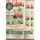 Fulham Football Programmes: Home programmes 1950 to 1953 (20).