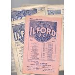 Ilford Football Programmes: Home programmes 1934 to 1955 (8).