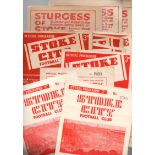 Stoke City Football Programmes: Home programmes 1948 to 1959 (21).