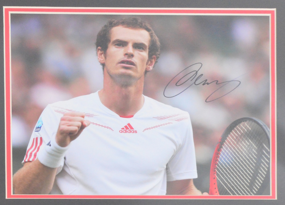 ANDY MURRAY; an autographed tennis photograph of Andy,