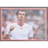 ANDY MURRAY; an autographed tennis photograph of Andy,