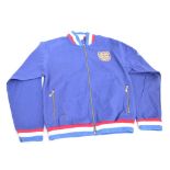 An Umbro Worn by World Cup Winners 1966 England Alf Ramsey retro tracksuit top.