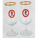 Two 1966 Football World Cup, Watney Mann World Cup Ale glasses, depicting World Cup Willie,